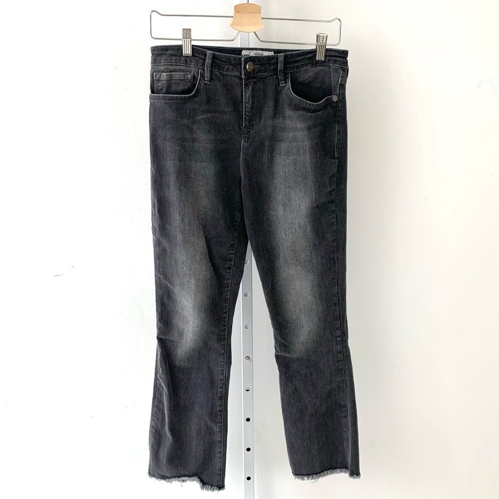 Free People Raw Hem Straight Crop Jeans Gray 28